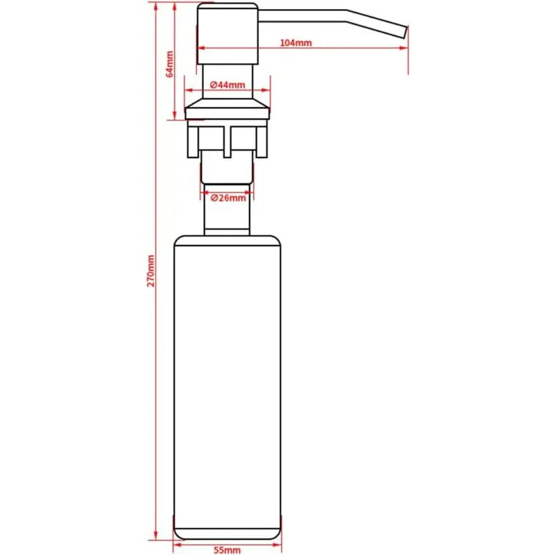 Soap Dispenser, Built-In Soap Dispenser, Stainless Steel Kitchen Sink Soap Dispenser, Built-In Soap Dispenser With Wholesale Hub