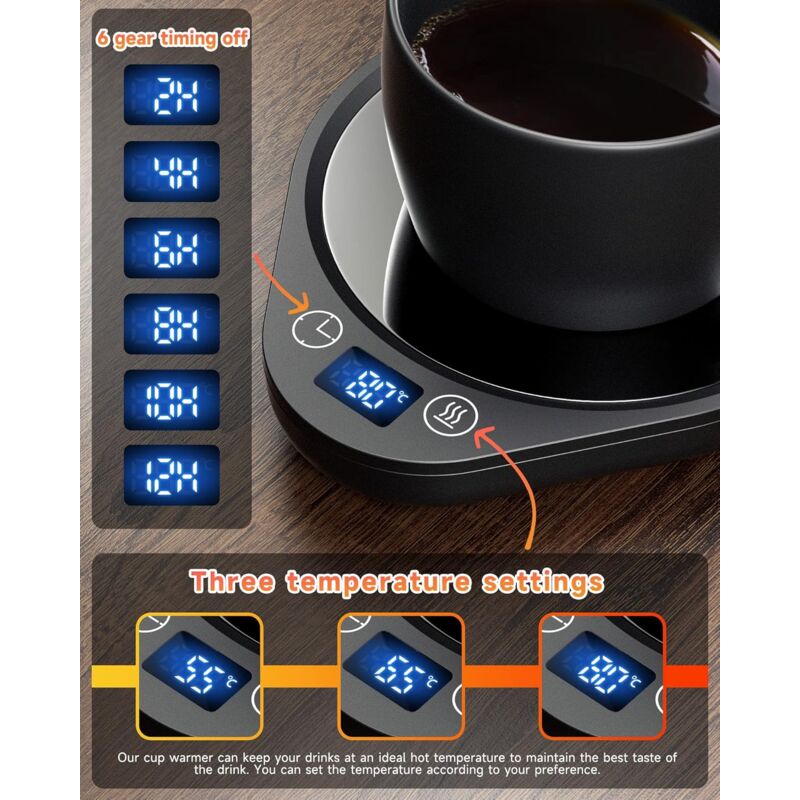 Coffee Mug Warmer With 3 Temperature Settings Electric Beverage Warmer Auto Shut-Off, Coffee, Tea And Milk Warmer For Wholesale Hub