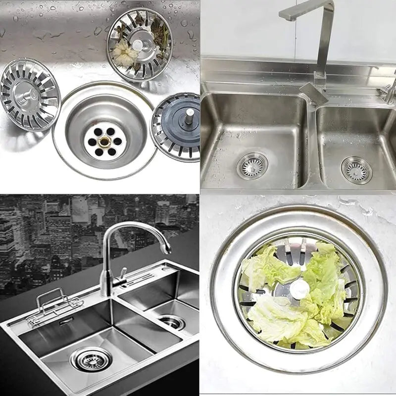Kitchen Sink Filter, Sink Stopper, Stainless Steel Sink Filter, Stainless Steel Sink Stopper, Compatible With Most Wholesale Hub