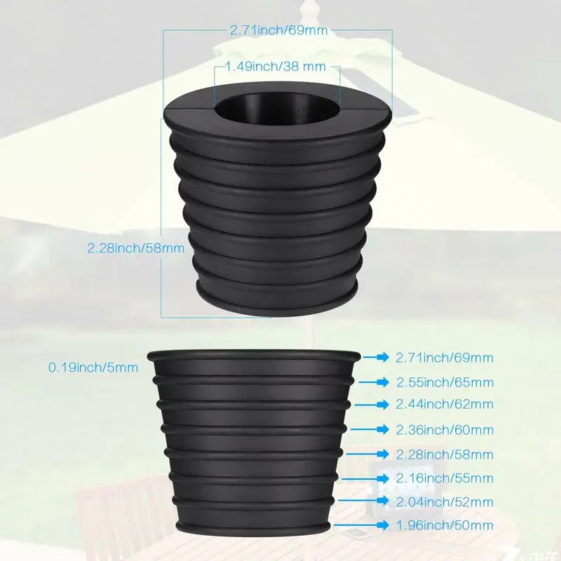 Umbrella Cone Base Stand, For Patio Table Hole Opening And Stability Or Parasol Base Holder, Umbrella Stand, 1.5" Wholesale Hub