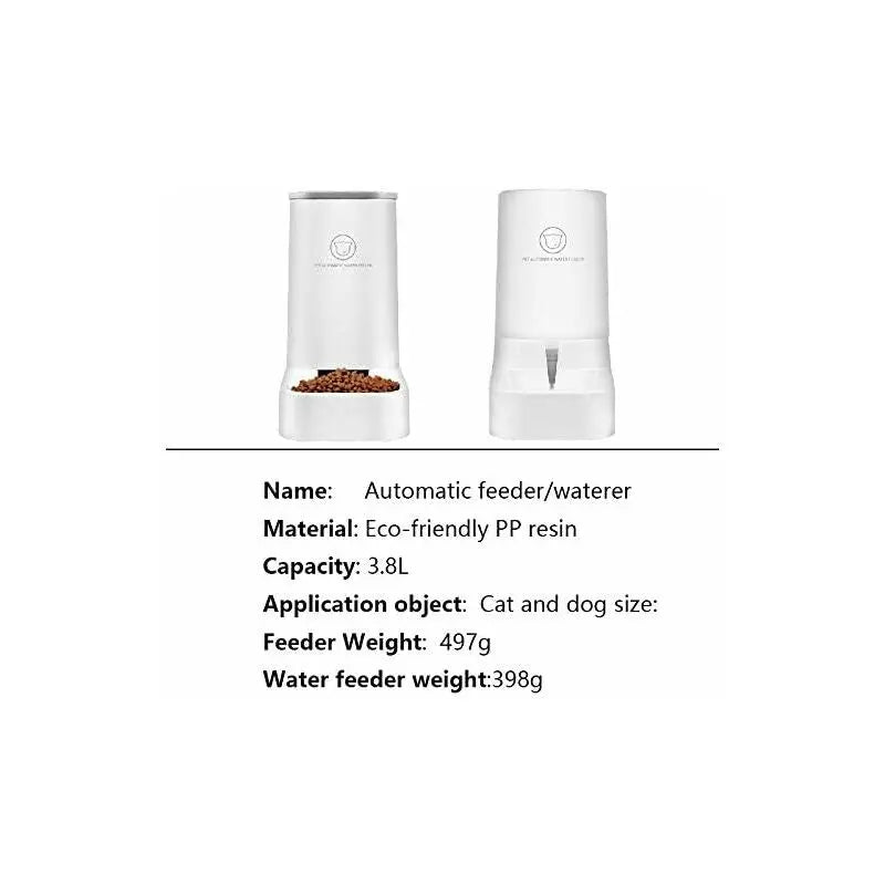 Automatic Food/Water Dispenser Fountain-3.75Lx 2 Pieces- Dog/Cat Food/Pet Bowl Accessories Bpa Free Wholesale Hub