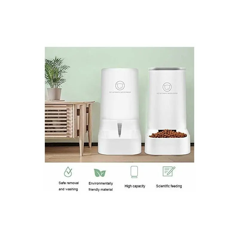Automatic Food/Water Dispenser Fountain-3.75Lx 2 Pieces- Dog/Cat Food/Pet Bowl Accessories Bpa Free Wholesale Hub