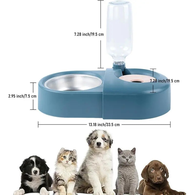 Cat Bowl, Dog Bowl, Automatic Water Bottle, Tilted Raised Water Bowl For Small And Medium Dogs And Cats Wholesale Hub