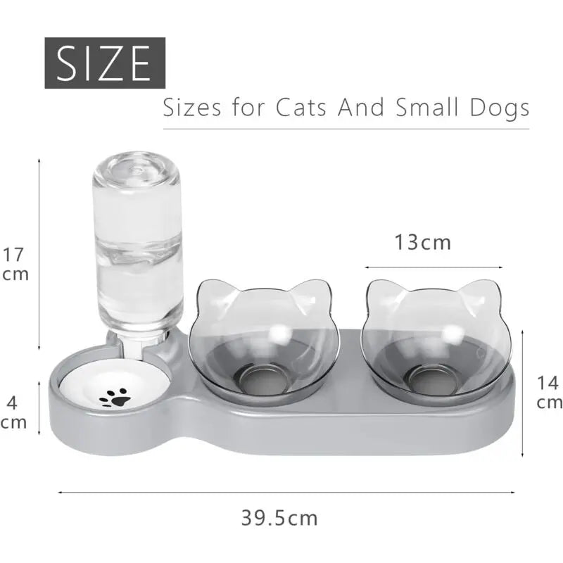 Cat Bowl, 15° Tilting Cat Water Bowl, Automatic Cat Bowl, Cat Feeders And Waterers, Non-Slip Cat Bowl, Cat Bowl Wholesale Hub
