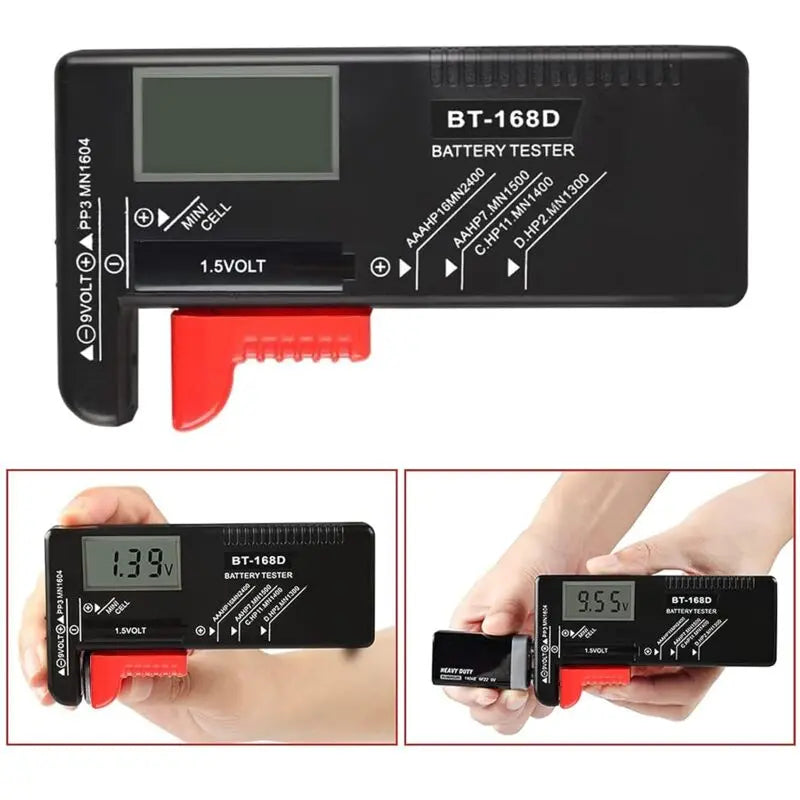 Digital Battery Tester, Universal Battery Tester, Battery Tester, For Aa, Aaa, C, D, Pp3, 9V, 1.5V, Button Cell Wholesale Hub