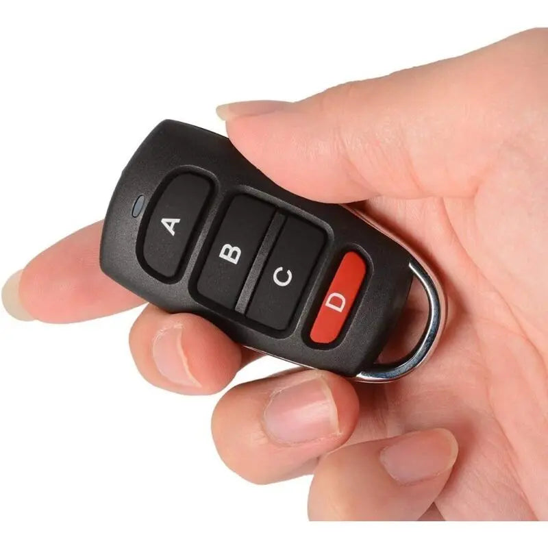 2 Pack Universal Garage Door Cloning Key Fob Remote Control 433Mhz 4 Button Cloner For Garage Door Electric Door Etc Wholesale Hub