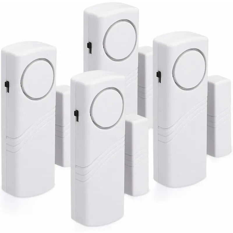 Door And Window Alarm - Pack Of 4 Wireless Intruder Alarms - Home Security Against Burglary - Magnetic Operation - 90 Db Wholesale Hub