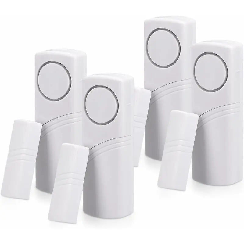 Door And Window Alarm - Pack Of 4 Wireless Intruder Alarms - Home Security Against Burglary - Magnetic Operation - 90 Db Wholesale Hub