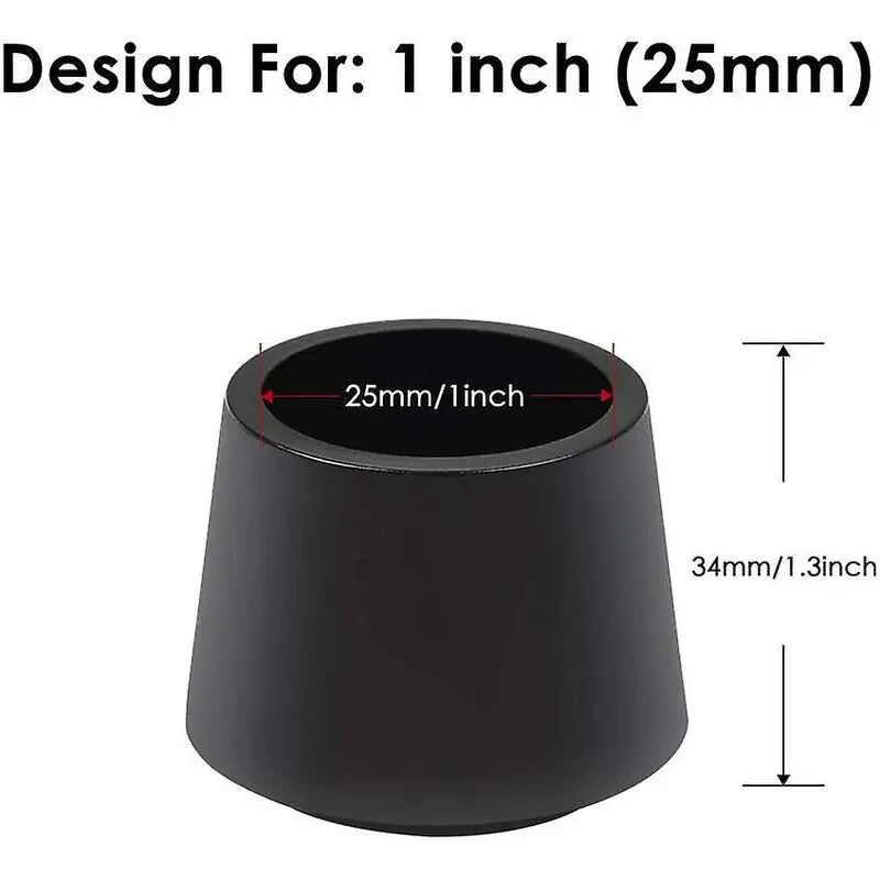 16 Pack Chair Leg Protectors, Chair Leg Caps Rubber Chair Leg Protection End Caps, Inner Diameter - 1 Inch / 25 Mm, Wholesale Hub