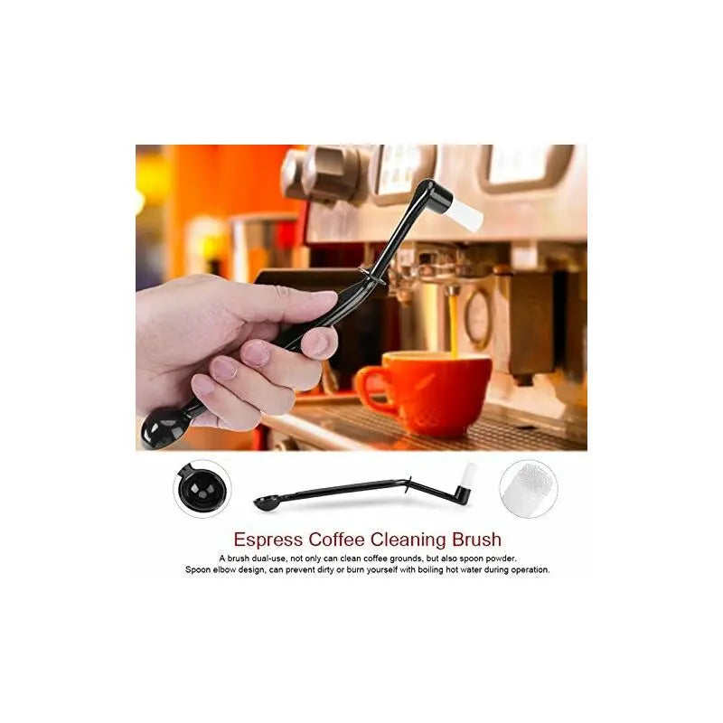 3 Pack Espresso Machine Accessories - Black Cleaning Brushes And Coffee Decorating Brush Wholesale Hub