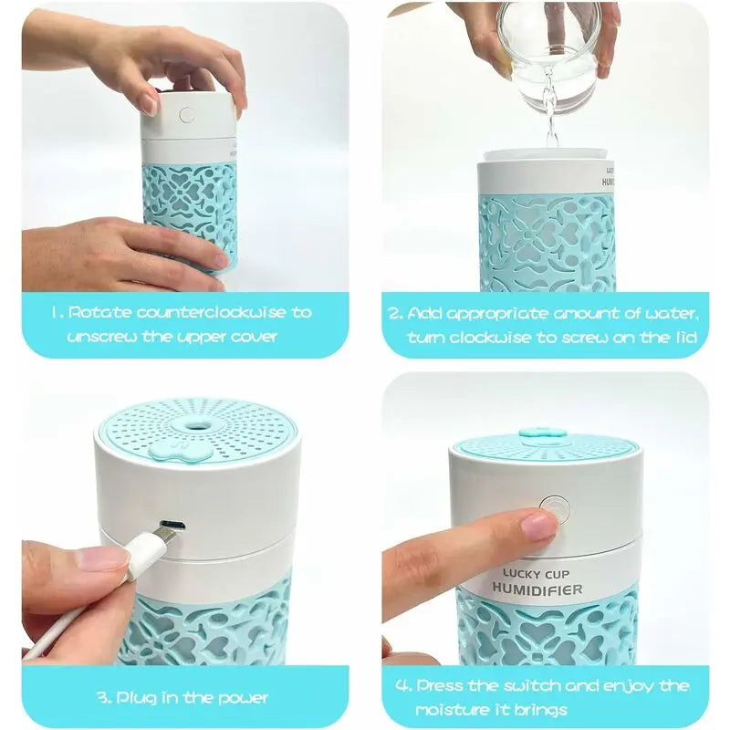 Baby Air Humidifier, 250Ml Mini Air Humidifier, Quiet Humidifier, Waterless Auto Shut-Off Function, Suitable For Wholesale Hub