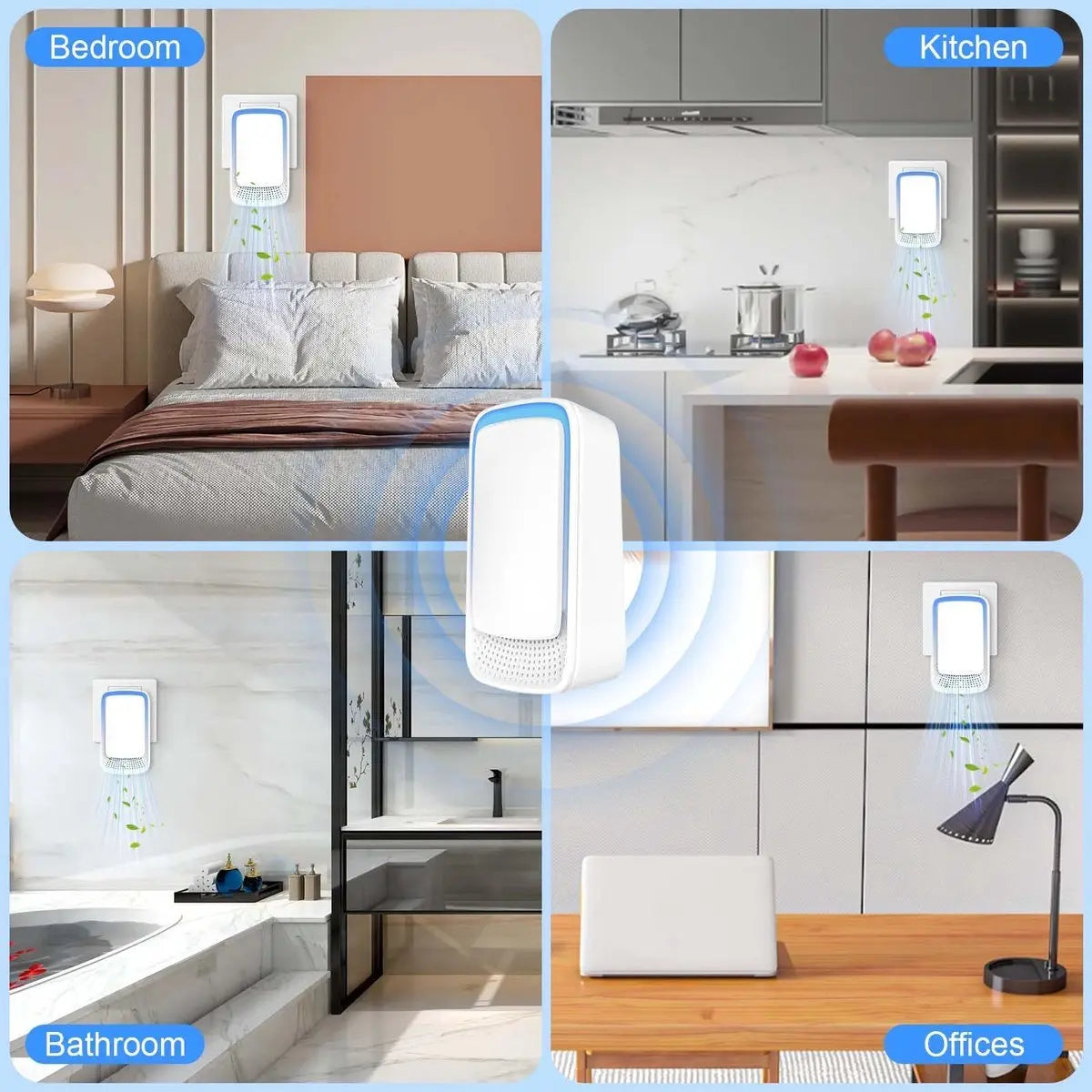Air Purifier - Pack of 4 Plug-in Negative Ion Air Purifiers - Negative Ion Air Purifier - Home Air Purifier - Negative Ion Air Purifier - Deodorizer - Ionizer - Wit Wholesale Hub