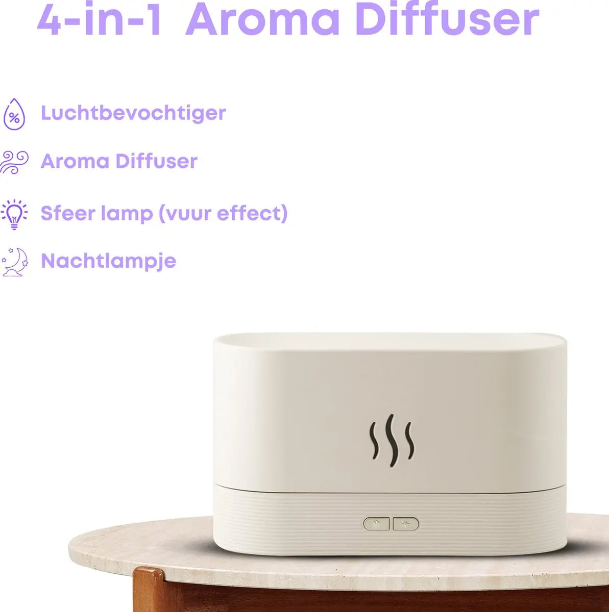 Boostiv Aroma Diffuser - Humidifier - Aromatherapy - Flame Effect - Aroma Diffuser Wholesale Hub