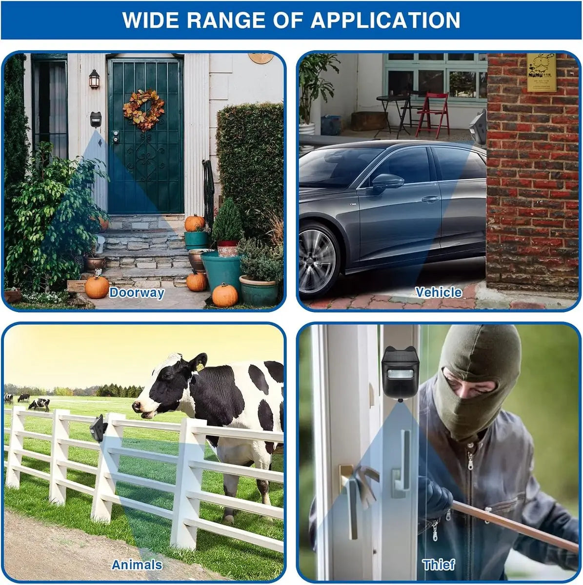Driveway alarm - Entry detector - Solar driveway alarm - Motion detector - Wireless = Security - Wireless solar driveway alarm - Motion detector - Doorbell - DIY security system - (2 sensors and 1 doorbell) Wholesale Hub