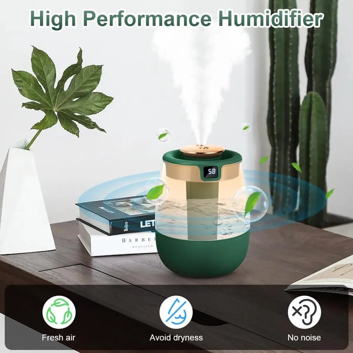 Humidifiers - Bedroom humidifier - Mini humidifier - Children's room humidifier - Humidifier with hygrometer - Humidifier with night light for bedroom - Children's room - Plants - Vegetables Wholesale Hub