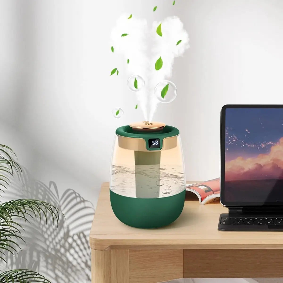 Humidifiers - Bedroom humidifier - Mini humidifier - Children's room humidifier - Humidifier with hygrometer - Humidifier with night light for bedroom - Children's room - Plants - Vegetables Wholesale Hub