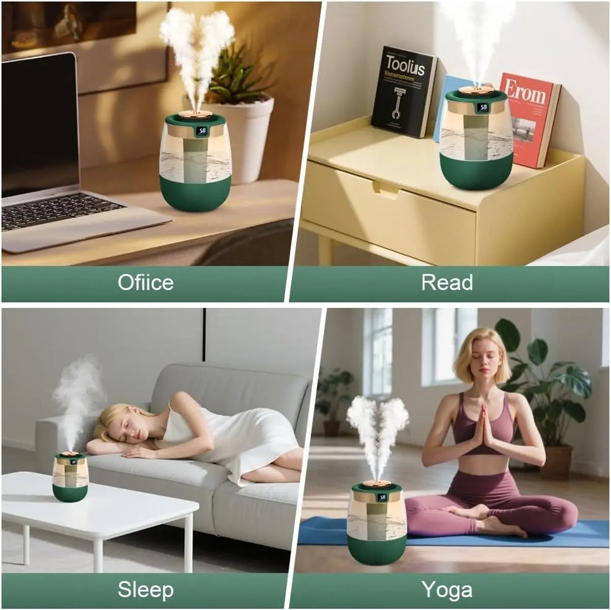 Humidifiers - Bedroom humidifier - Mini humidifier - Children's room humidifier - Humidifier with hygrometer - Humidifier with night light for bedroom - Children's room - Plants - Vegetables Wholesale Hub