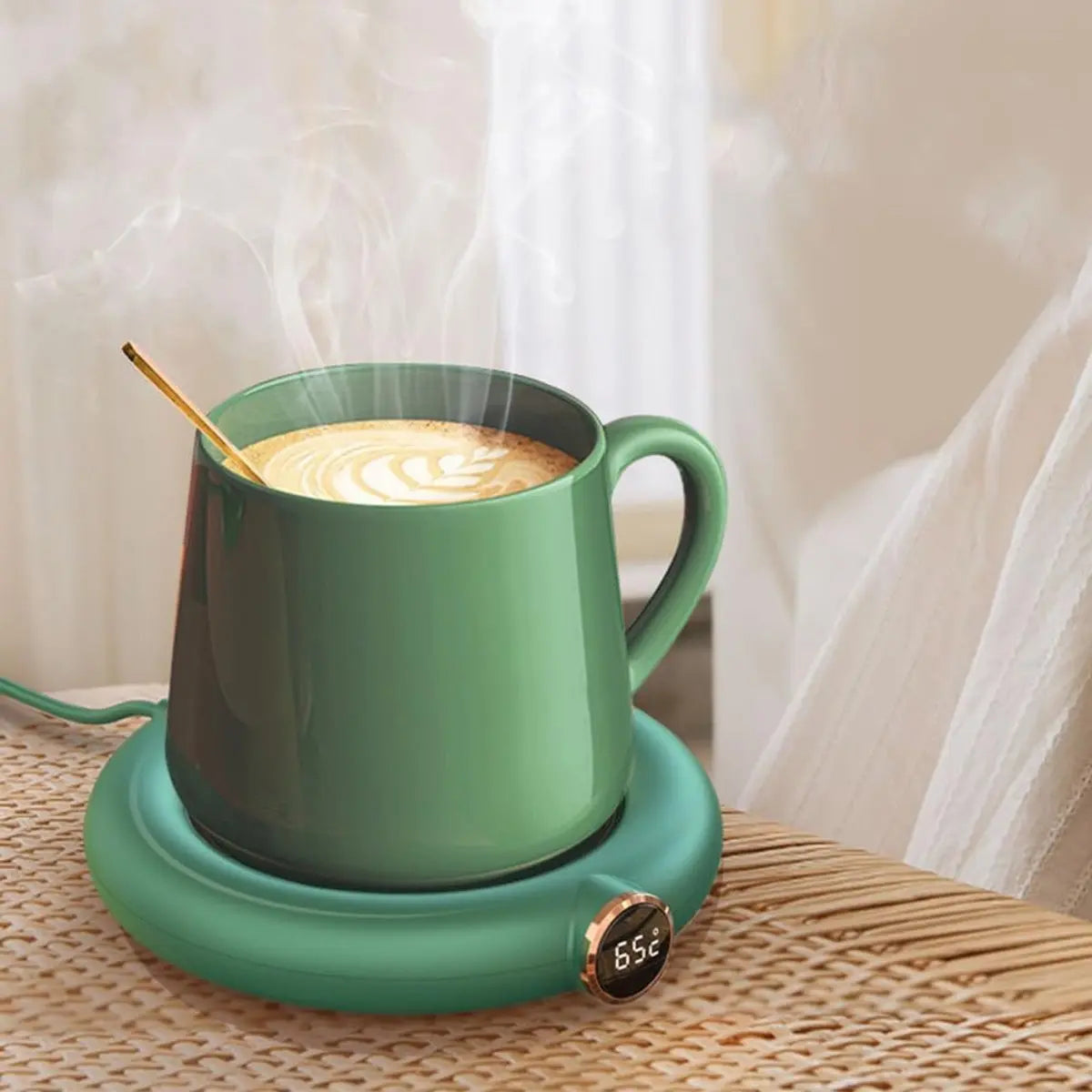 Mug or cup warmer - Heating plate - Coffee cup warmer - Tea cup warmer - Thermal heating plate - Heated coaster - USB coffee warmer for home, office, or desk use - Green Wholesale Hub
