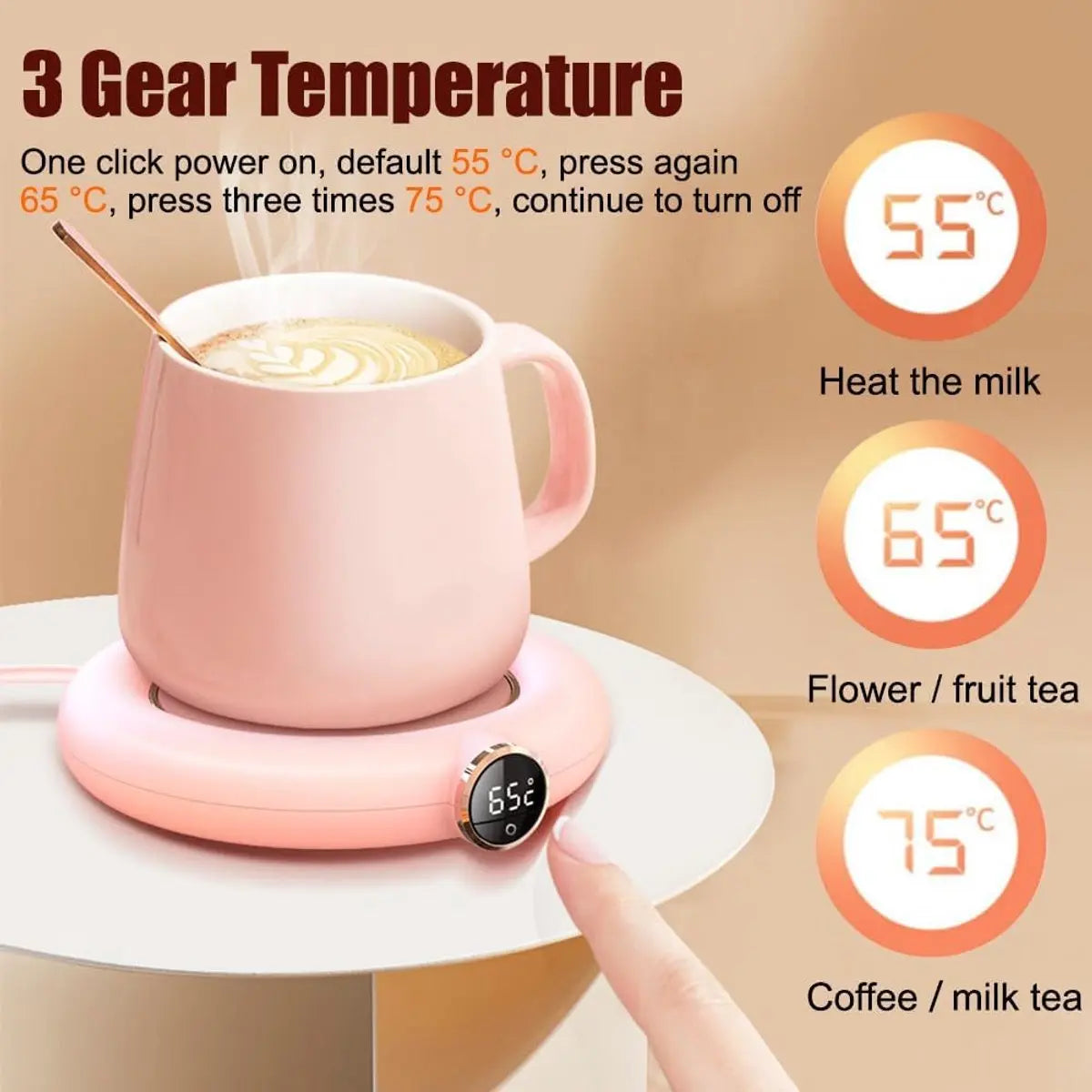 Mug or cup warmer - Heating plate - Coffee cup warmer - Tea cup warmer - Thermal heating plate - Heated coaster - USB coffee warmer for home, office, or desk use - Green Wholesale Hub
