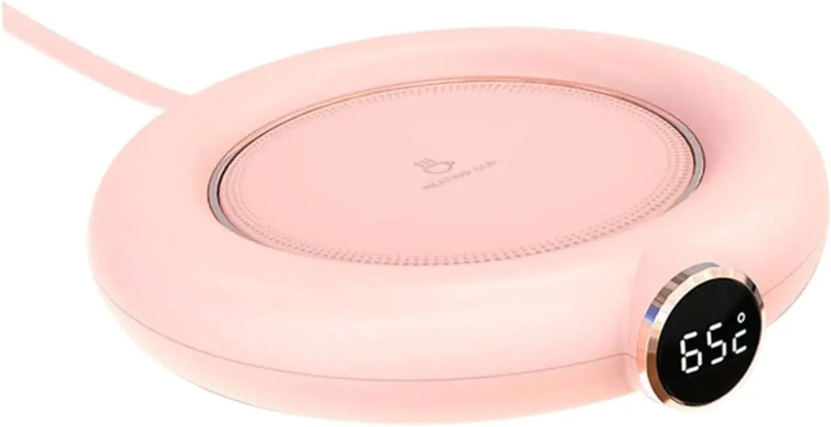 Mug or cup warmer - Heating plate - Coffee cup warmer - Tea cup warmer - Thermal heating plate - Heated coaster - USB coffee warmer for home, office, or desk use - Pink Wholesale Hub