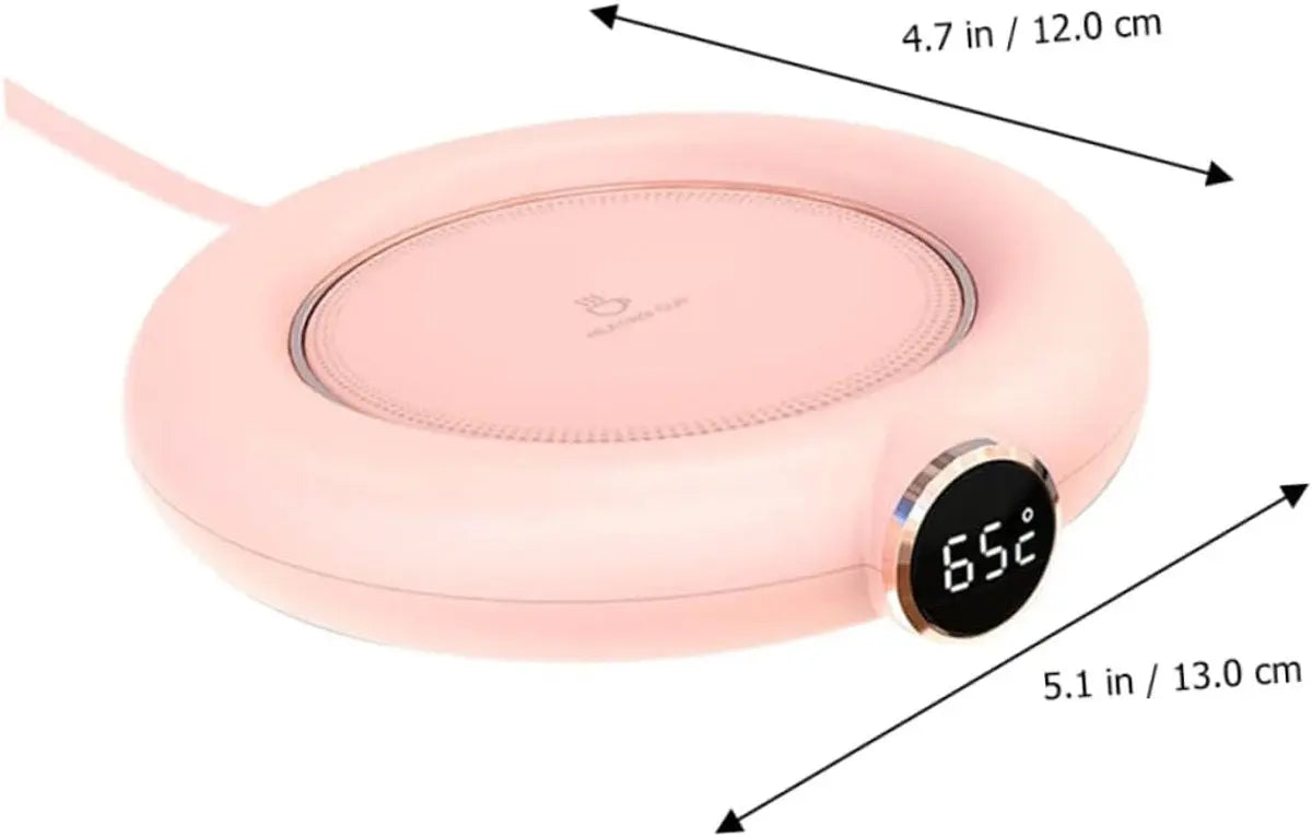 Mug or cup warmer - Heating plate - Coffee cup warmer - Tea cup warmer - Thermal heating plate - Heated coaster - USB coffee warmer for home, office, or desk use - Pink Wholesale Hub