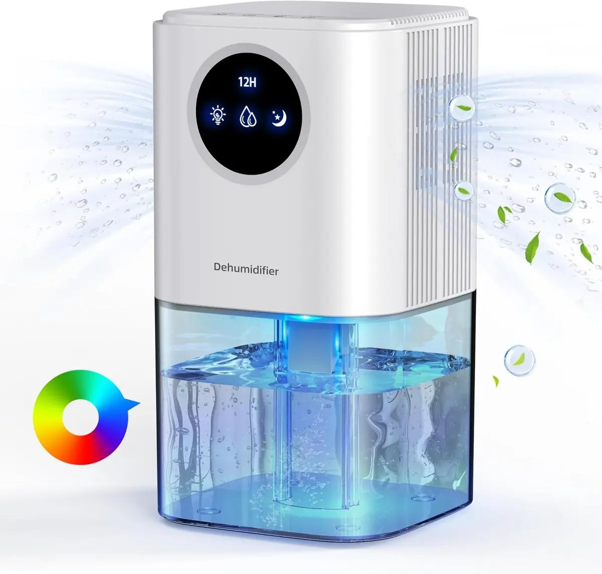 Dehumidifier - Ultra-Quiet Smart Dehumidifier - Home Dehumidifier - Ultra-Quiet Portable Dehumidifier - For Drying Laundry - Dehumidifies Bedrooms, Bathrooms, Wardrobes, and Caravans - White Wholesale Hub