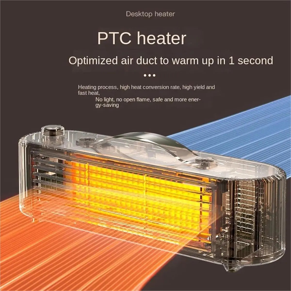 Auxiliary heater, small solar electric heater for home, office or workspace use (White) Wholesale Hub