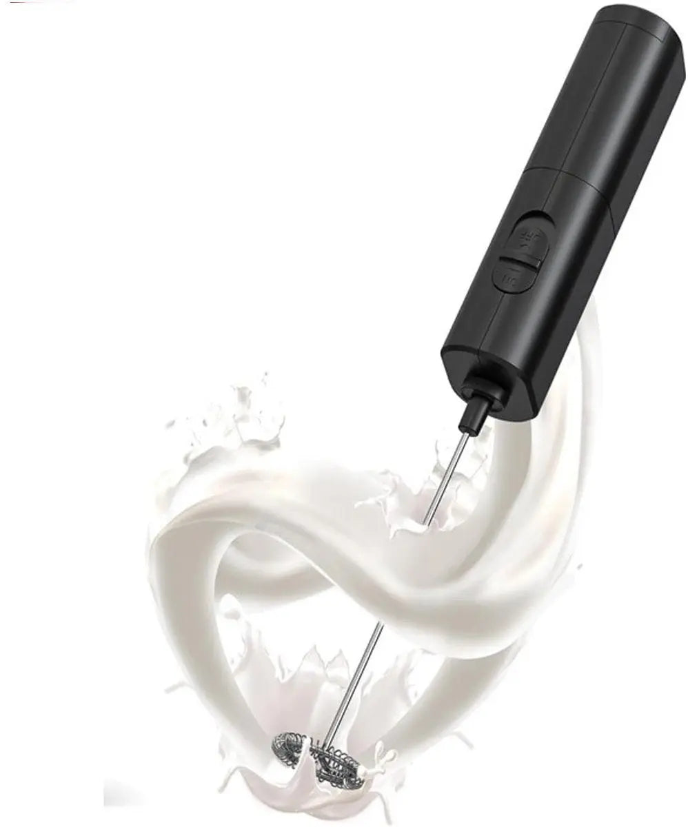 Milk Frother - Milk Frothers - Manual Milk Frother - Electric Milk Frother - Functional Electric Milk Frother - Portable Electric Milk Frother - With Whisk - For Coffee, Matcha, Latte and Cappuccino Wholesale Hub