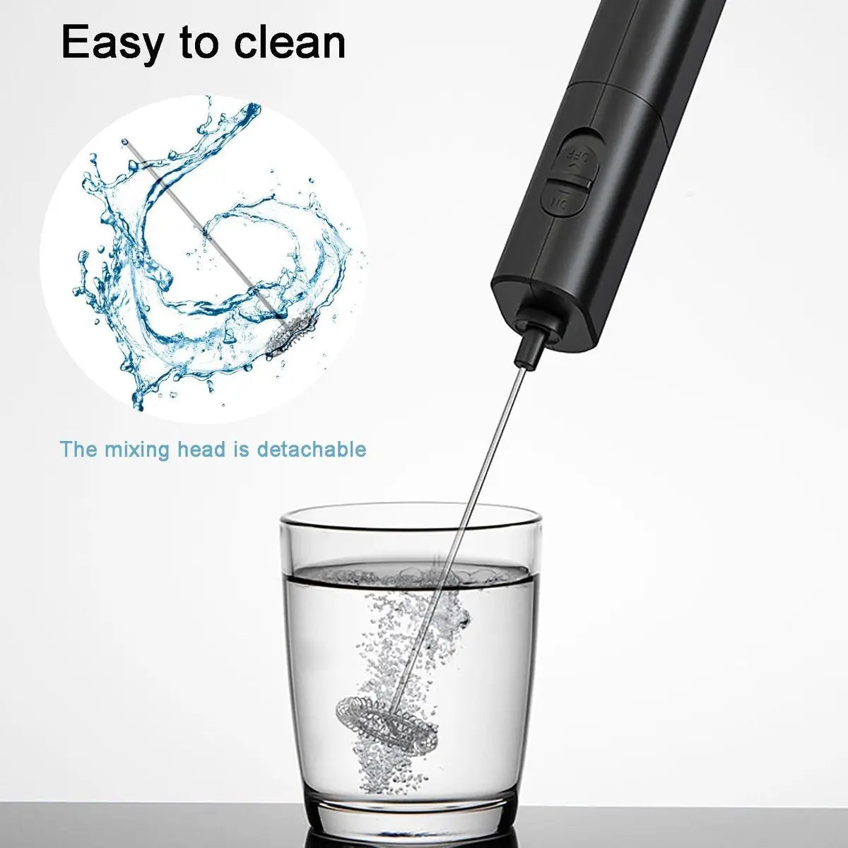 Milk Frother - Milk Frothers - Manual Milk Frother - Electric Milk Frother - Functional Electric Milk Frother - Portable Electric Milk Frother - With Whisk - For Coffee, Matcha, Latte and Cappuccino Wholesale Hub