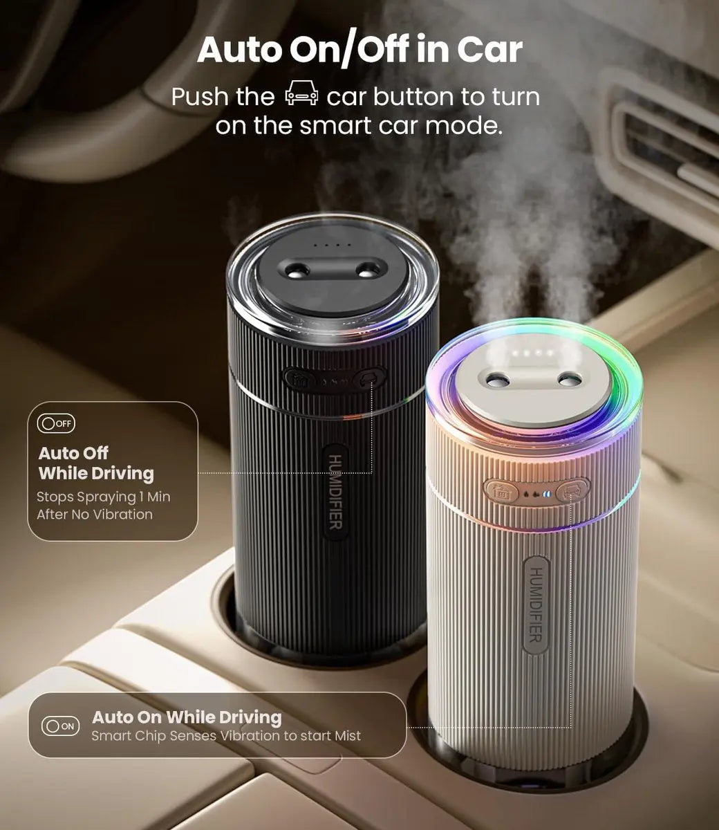 Humidifiers - Air humidifier - Bedroom humidifier - Mini desktop humidifier for travel, office, or children's room - Black Wholesale Hub