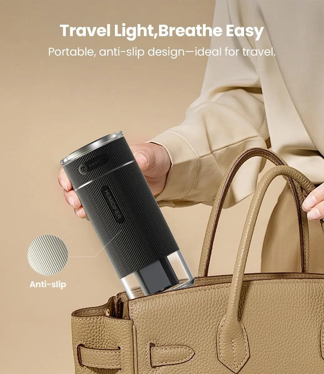 Humidifiers - Air humidifier - Bedroom humidifier - Mini desktop humidifier for travel, office, or children's room - Black Wholesale Hub