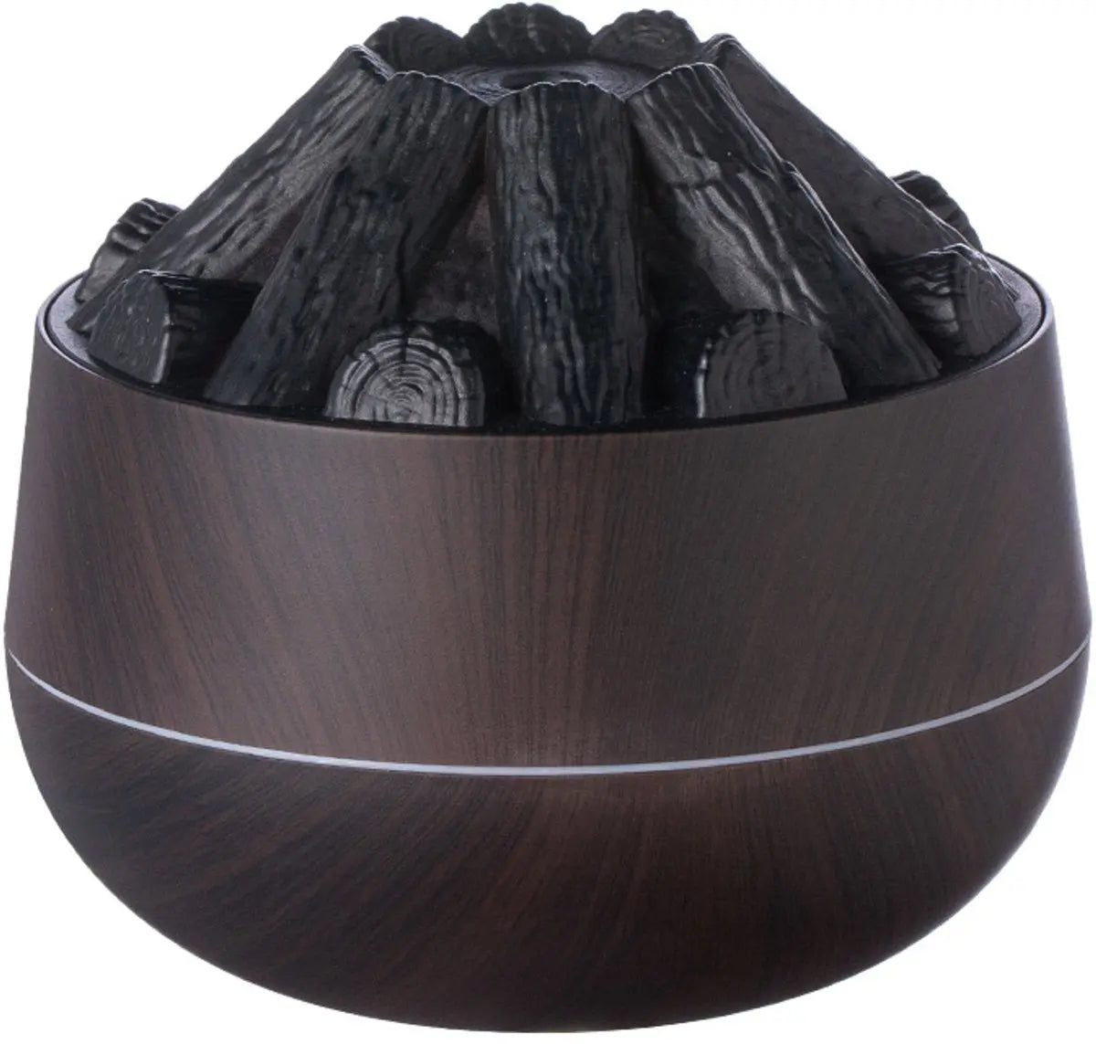 Aromatherapy Air Humidifier - Flame Effect Aromatherapy Diffuser - 300ml - Bedroom Humidifier - Campfire Shape - Small Ultra-Quiet USB Portable Humidifier for Home and Office (Dark) Wholesale Hub