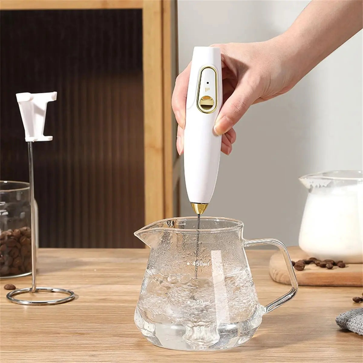 Milk Frother - Practical Kitchen Appliance - Milk Frother - Multifunctional Tool - Multifunctional Electric Mixer - Suitable for Outdoor and Indoor Use Wholesale Hub