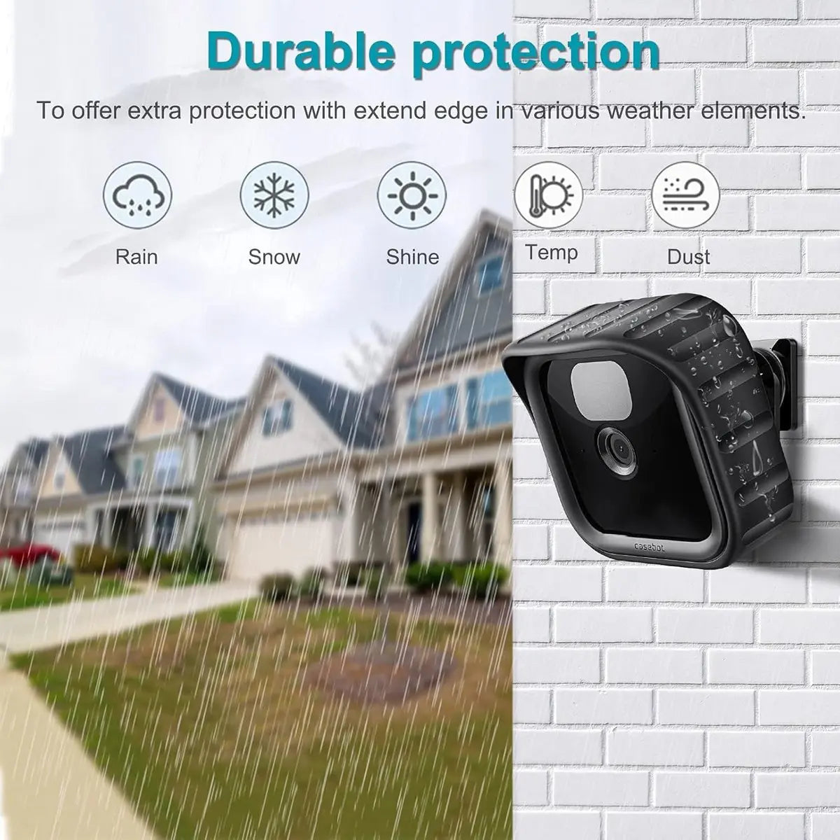 Protective Camera Covers - Pack of 2 Silicone Protectors - Flexible and Lightweight - Scratch Resistant - Made of Silicone - For Security Cameras with Flash Wholesale Hub