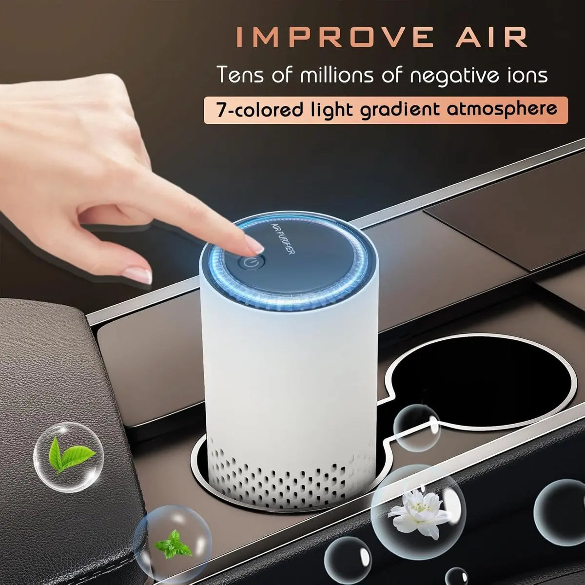 Air purifier - Negative ion air purifier - Air purifier for the home - Rooms up to 20 m² - Negative ion air purifier - Deodorizer - Ionizer - Wit Wholesale Hub