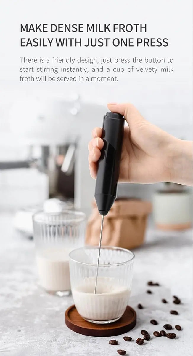 Milk frother - Milk frother - Electric milk frother - Milk frother with stand - Portable battery-operated milk frother - Manual milk frother with stand - Handheld frother for coffee blender - For lattes, cappuccinos, and coffee cream Wholesale Hub