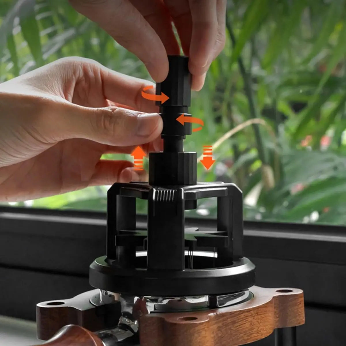 Manual coffee press - Magnetic coffee preparation tool - Coffee maker accessory - Non-slip prong mixer - Countertop - Workstation - Coffee preparation - Homemade coffee grounds cleaner - 58 mm coffee press Wholesale Hub
