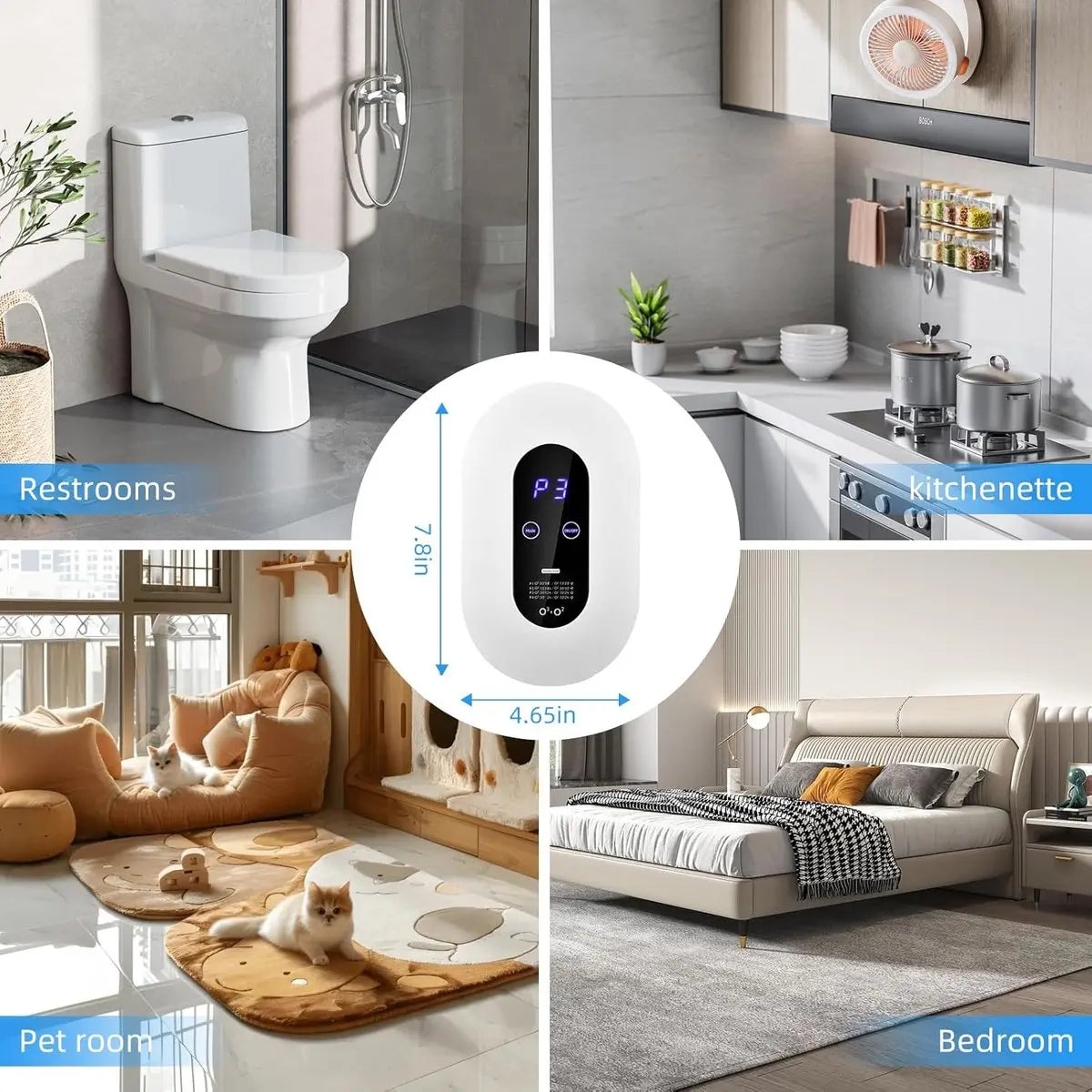 Air purifier - Plug-in negative ion air purifier - LED display - Negative ion air purifier - Home air purifier - Negative ion air purifier - Deodorizer - Ionizer - Wit Wholesale Hub