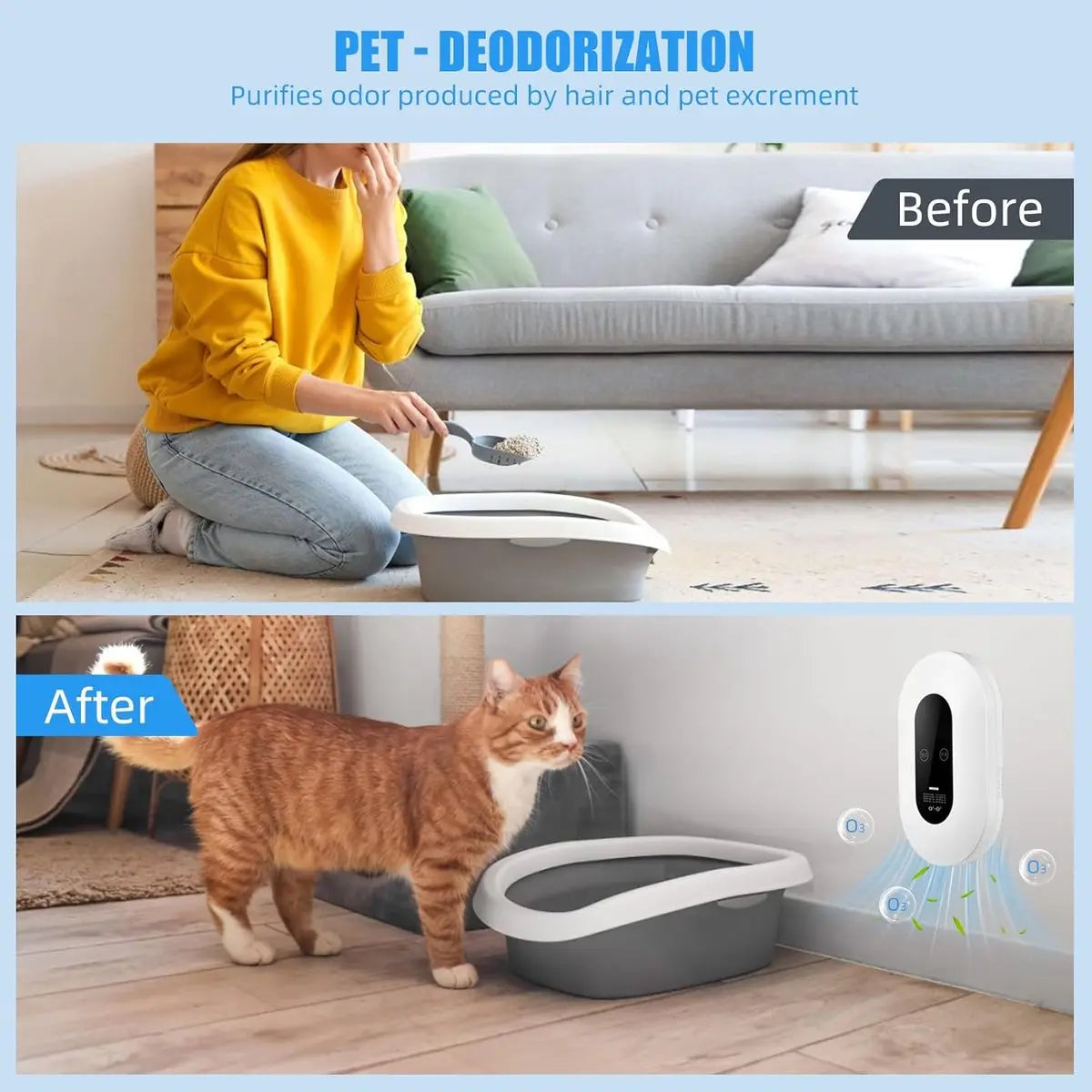 Air purifier - Plug-in negative ion air purifier - LED display - Negative ion air purifier - Home air purifier - Negative ion air purifier - Deodorizer - Ionizer - Wit Wholesale Hub