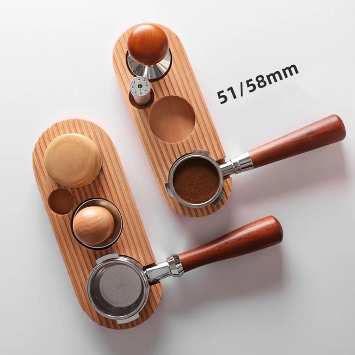 Espresso press holder - Espresso press holder - 58mm wooden coffee press holder - Espresso tools for kitchens, cafes and restaurants Wholesale Hub