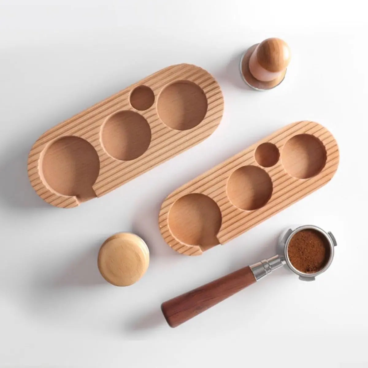 Espresso press holder - Espresso press holder - 58mm wooden coffee press holder - Espresso tools for kitchens, cafes and restaurants Wholesale Hub