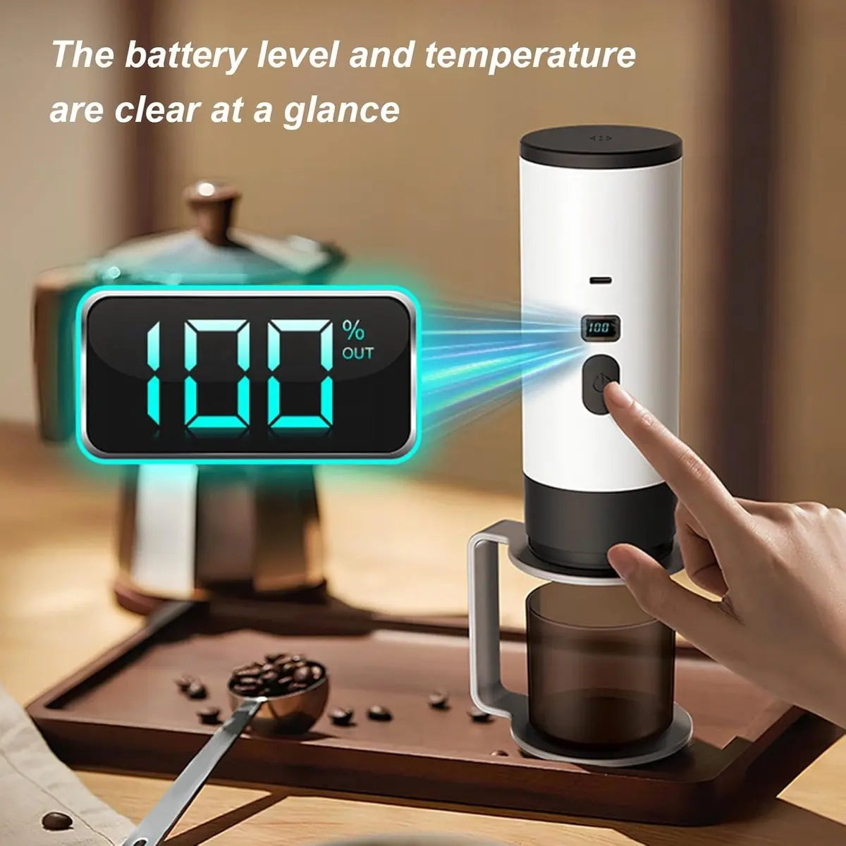 Coffee maker - Coffee machines - Portable coffee maker - 3-in-1 coffee maker - Portable electric espresso machine - Coffee maker for travel, camping, car, camper van, suitable (Wit) Wholesale Hub