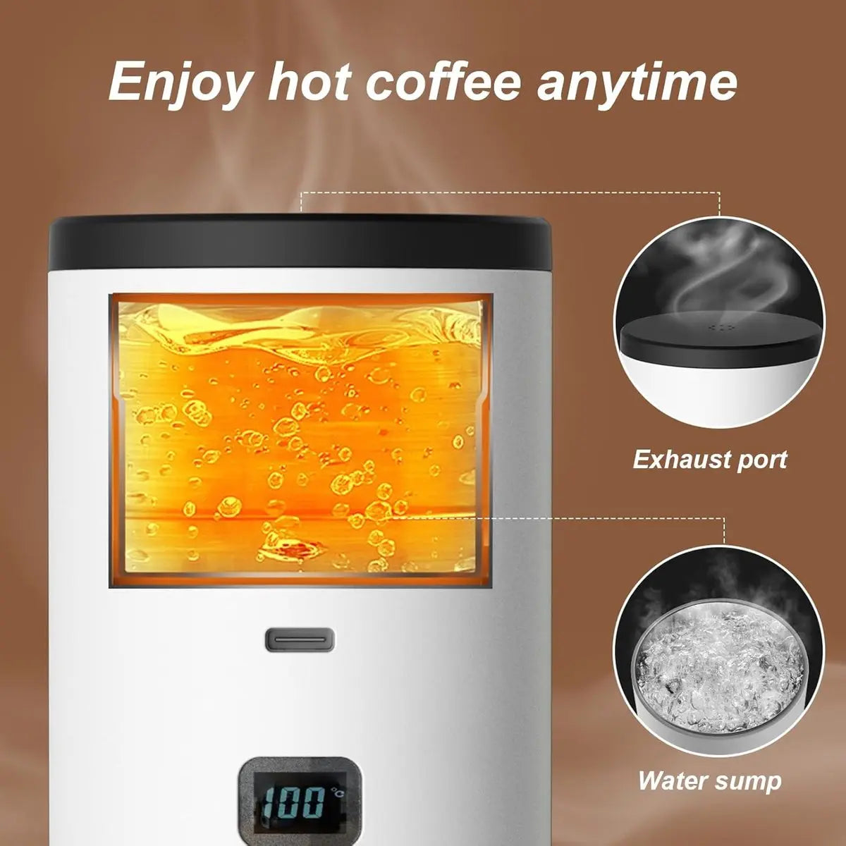 Coffee maker - Coffee machines - Portable coffee maker - 3-in-1 coffee maker - Portable electric espresso machine - Coffee maker for travel, camping, car, camper van, suitable (Wit) Wholesale Hub