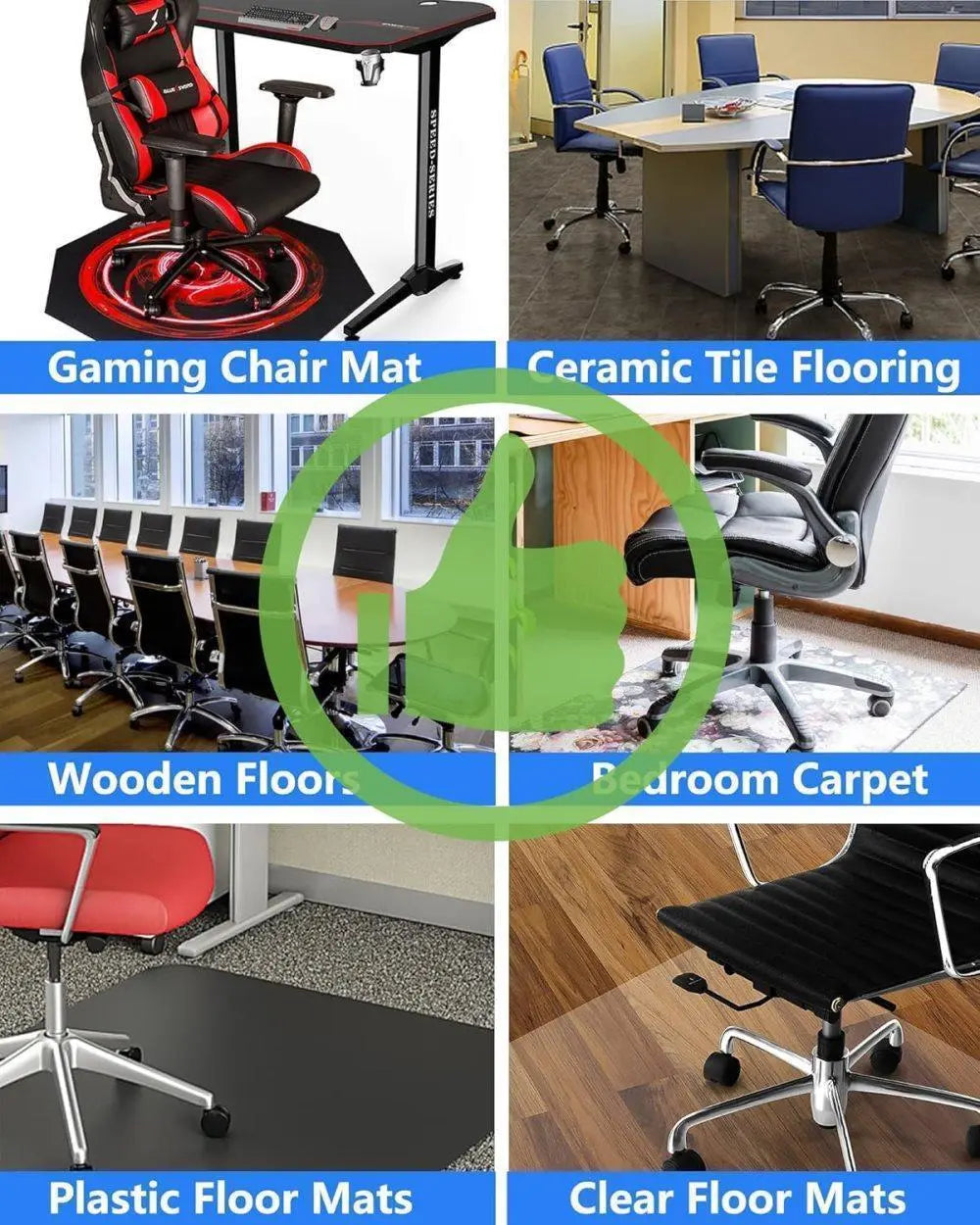5-Pack Silent Office Chair Wheels, 11 mm Wholesale Hub