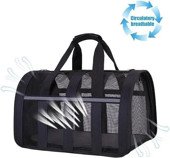 1 Pack Foldable Pet Carrier Bag for Cats and Dogs, Soft Breathable Travel Bag, Black, S Wholesale Hub