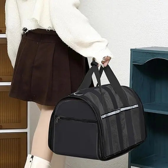 1 Pack Foldable Pet Carrier Bag for Cats and Dogs, Soft Breathable Travel Bag, Black, L Wholesale Hub