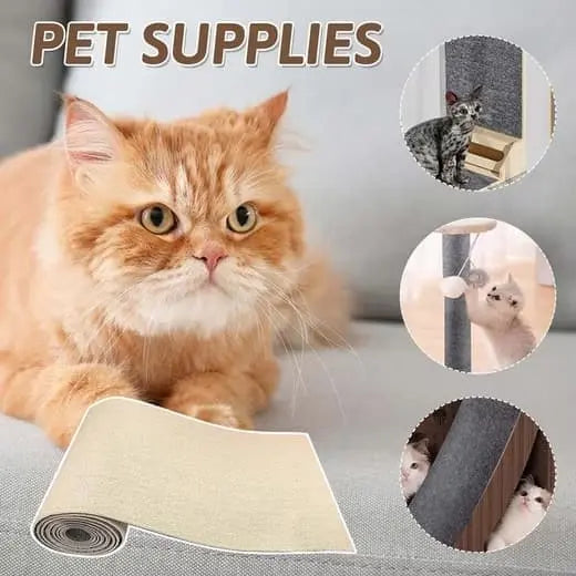 Self-adhesive cat scratching board wall and sofa protector DIY corner mat for cats, 40cm x 200cm, compatible with Wood Wholesale Hub