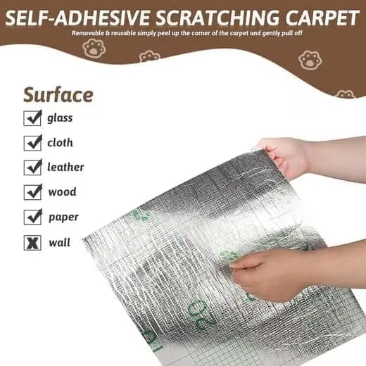 Self-Adhesive Cat Scratching Board, Wall and Sofa Protector for Cats, DIY Corner Mat, Light Gray, 40cm x 200cm Wholesale Hub