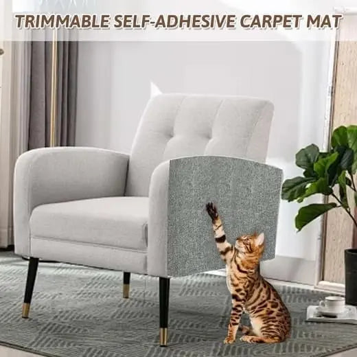 Self-Adhesive Cat Scratching Board, Wall and Sofa Protector for Cats, DIY Corner Mat, Light Gray, 40cm x 200cm Wholesale Hub