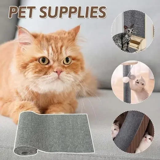 Self-Adhesive Cat Scratching Board, Wall and Sofa Protector for Cats, DIY Corner Mat, Light Gray, 40cm x 200cm Wholesale Hub